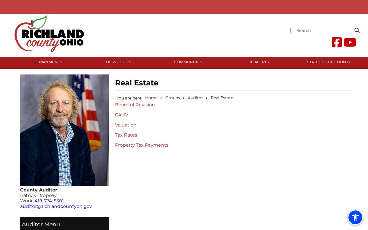 Mansfield residents directory Richland County real-estate records gateway