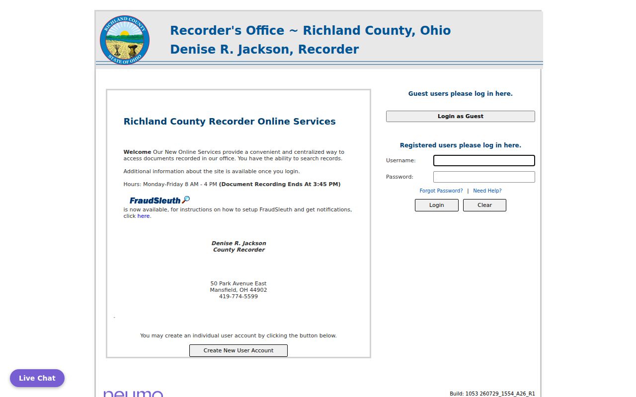 Mansfield previous residents CountyFusion deed search